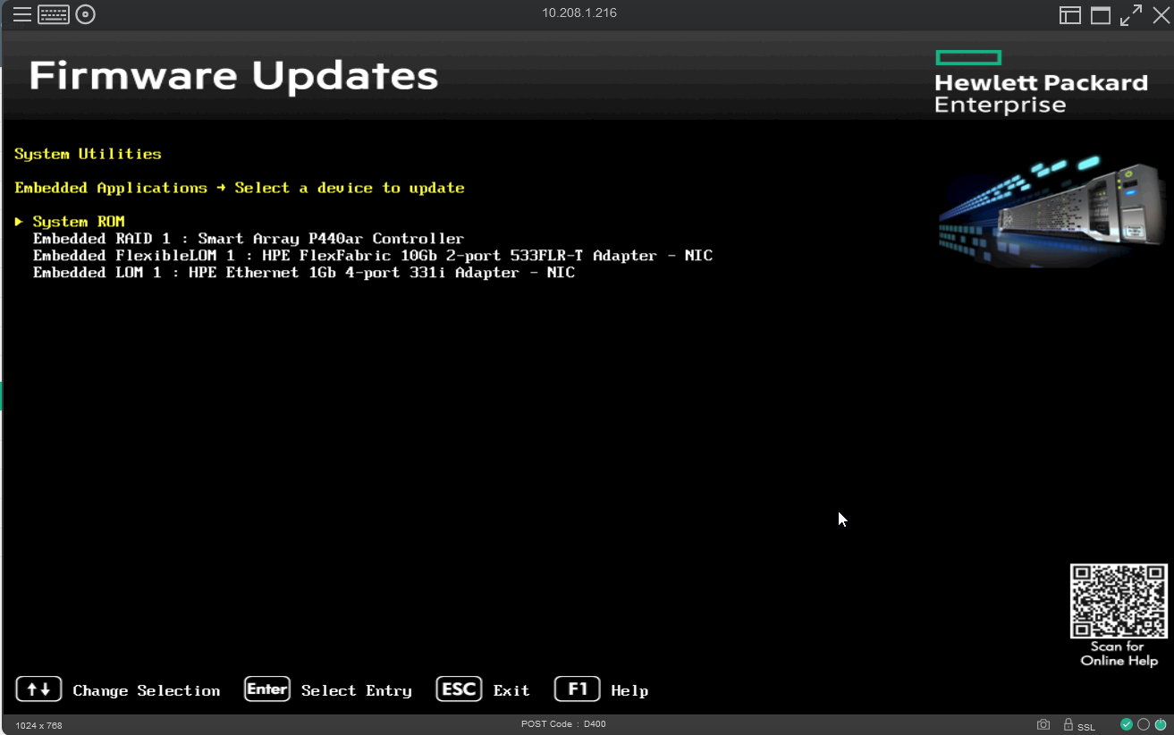 Updating BIOS on HPE 380 Gen9 to newest version P89_3.08_01_12_2023