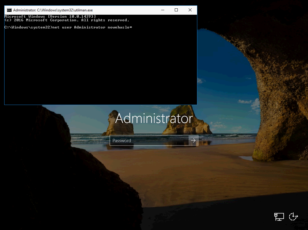 Odzyskiwanie utraconego hasła Administratora w Windows Server 2016 zainstalowanego na UEFI