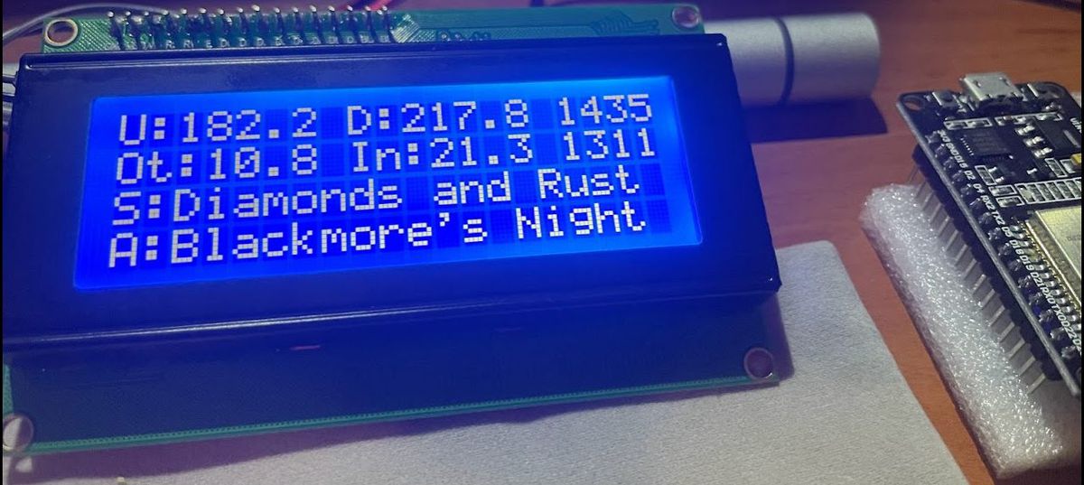 20x4 LCD display with data from HomeAssistant using ESPHome