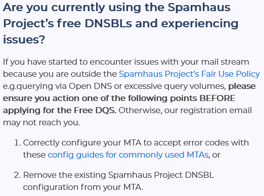 All mails rejected by Spamhaus; Error: open resolver