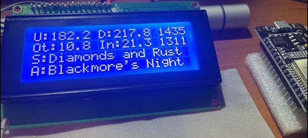 20x4 LCD display with data from HomeAssistant using ESPHome